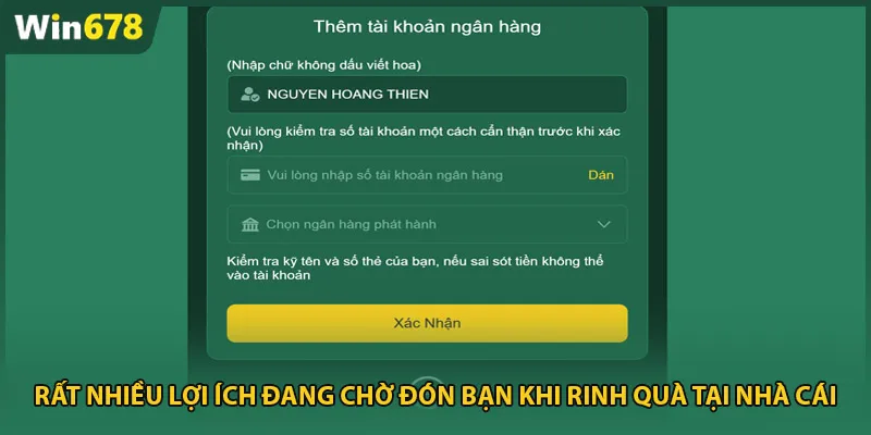 Rất nhiều lợi ích đang chờ đón bạn khi rinh quà tại nhà cái